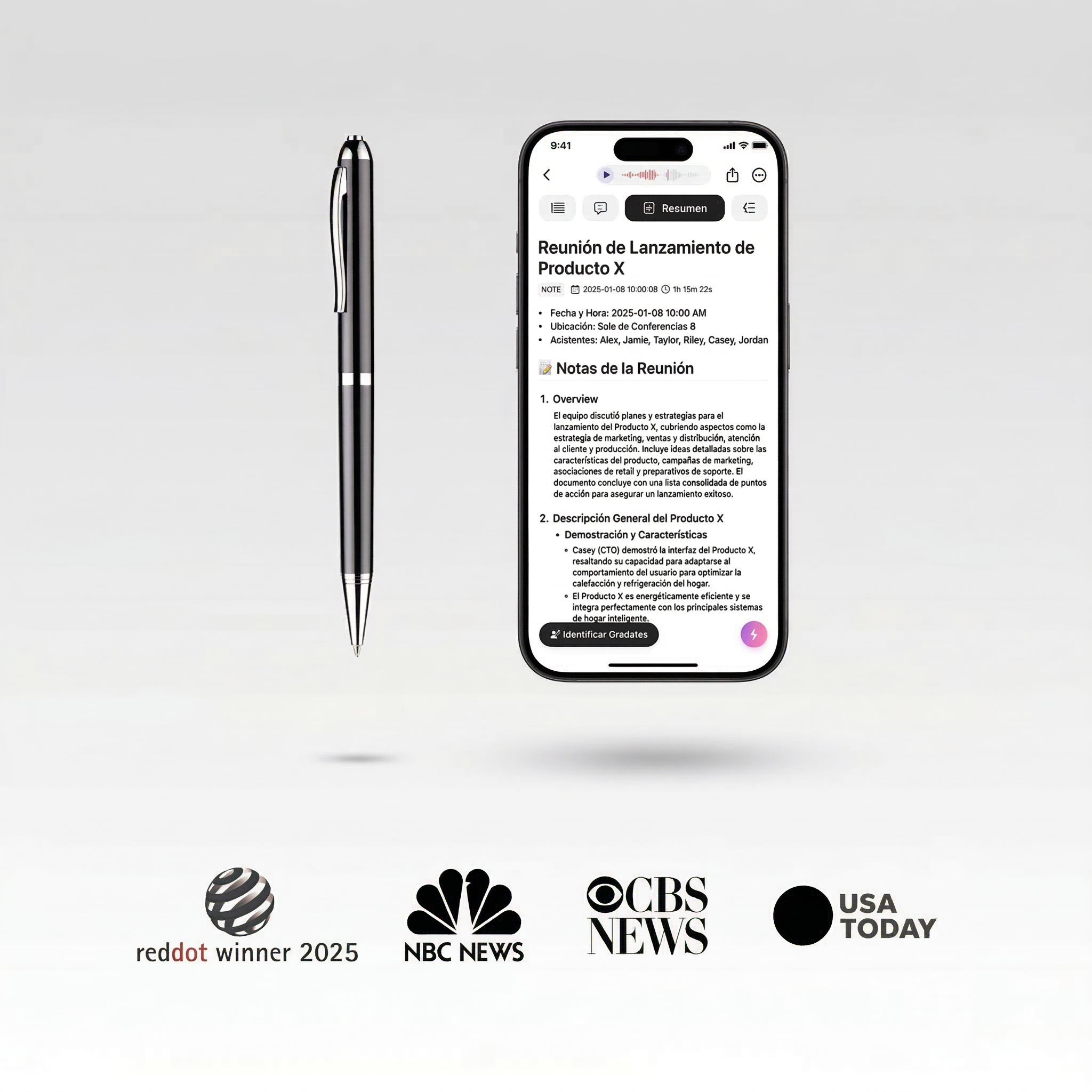 NoteVox™ by Zintech — El Lápiz con IA que Escucha, Transcribe y Piensa por Tí
